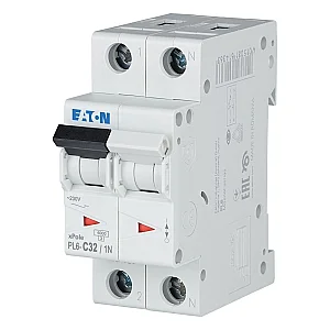 164930 - Pl6-c32/1n - Miniature Circuit Breaker (mcb), 32 A, 1p+n, Characteristic: C - Eaton