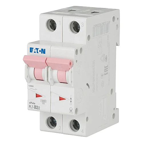 165083 - Pl7-b2/2 - Miniature Circuit Breaker (mcb), 2 A, 2p, Characteristic: B - 1