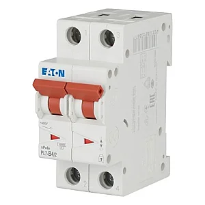 165086 - Pl7-b4/2 - Miniature Circuit Breaker (mcb), 4 A, 2p, Characteristic: B - Eaton