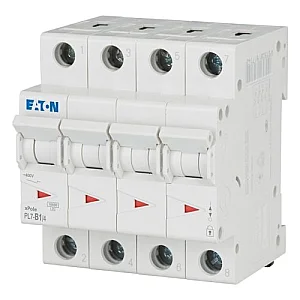 165146 - Pl7-b1/4 - Miniature Circuit Breaker (mcb), 1 A, 4p, Characteristic: B - Eaton
