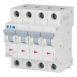 165151 - Pl7-b16/4 - Miniature Circuit Breaker (mcb), 16 A, 4p, Characteristic: B - Eaton