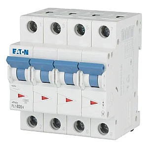 165154 - Pl7-b20/4 - Miniature Circuit Breaker (mcb), 20 A, 4p, Characteristic: B - Eaton