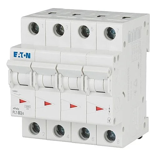 165157 - Pl7-b3/4 - Miniature Circuit Breaker (mcb), 3 A, 4p, Characteristic: B - 1