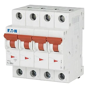 165159 - Pl7-b4/4 - Miniature Circuit Breaker (mcb), 4 A, 4p, Characteristic: B - Eaton