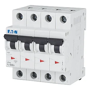 165160 - Pl7-b40/4 - Miniature Circuit Breaker (mcb), 40 A, 4p, Characteristic: B - Eaton
