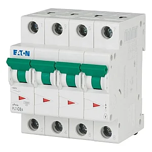 165163 - Pl7-b6/4 - Miniature Circuit Breaker (mcb), 6 A, 4p, Characteristic: B - Eaton