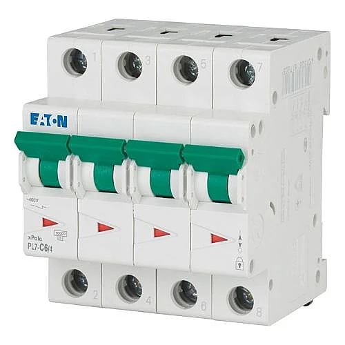 165163 - Pl7-b6/4 - Miniature Circuit Breaker (mcb), 6 A, 4p, Characteristic: B - 1