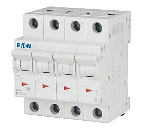 165172 - Pl7-c1/4 - Miniature Circuit Breaker (mcb), 1 A, 4p, Characteristic: C - Eaton