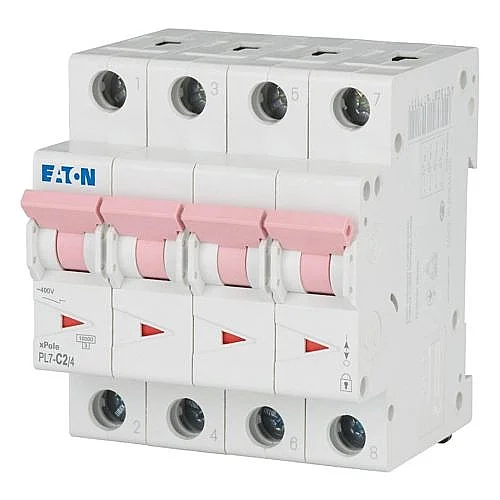 165178 - Pl7-c2/4 - Miniature Circuit Breaker (mcb), 2 A, 4p, Characteristic: C - 1