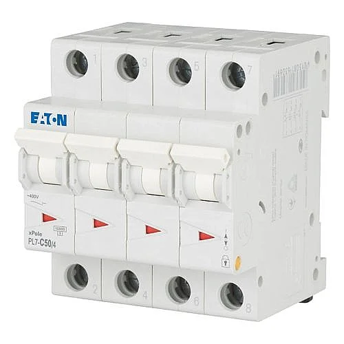 165187 - Pl7-c50/4 - Miniature Circuit Breaker (mcb), 50 A, 4p, Characteristic: C - 1