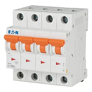 165189 - Pl7-c63/4 - Miniature Circuit Breaker (mcb), 63 A, 4p, Characteristic: C - Eaton