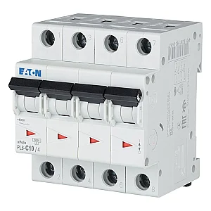 166515 - Pl6-c10/4 - Miniature Circuit Breaker (mcb), 10 A, 4p, Characteristic: C - Eaton