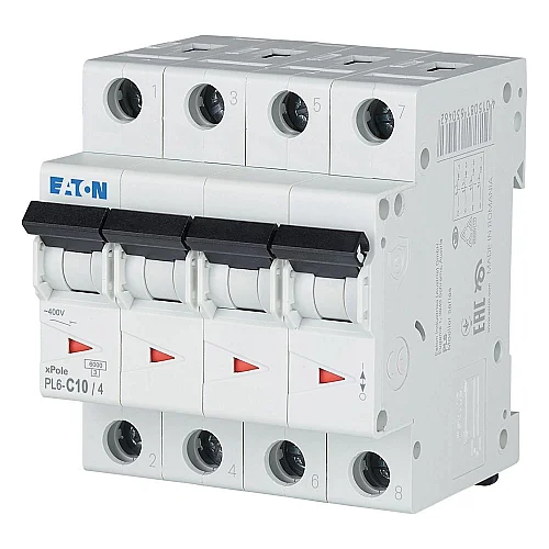 166515 - Pl6-c10/4 - Miniature Circuit Breaker (mcb), 10 A, 4p, Characteristic: C - 1