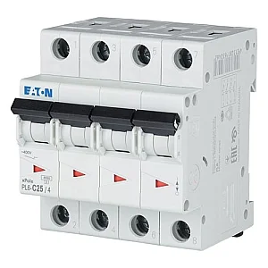 166523 - Pl6-c25/4 - Miniature Circuit Breaker (mcb), 25 A, 4p, Characteristic: C - Eaton