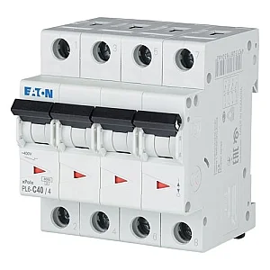 166528 - Pl6-c40/4 - Miniature Circuit Breaker (mcb), 40 A, 4p, Characteristic: C - Eaton