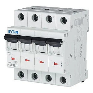 166532 - Pl6-c63/4 - Miniature Circuit Breaker (mcb), 63 A, 4p, Characteristic: C - Eaton