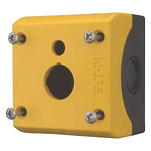 167798 - Surface mounting enclosure, 1 mounting location, yellow cover, for illuminated ring - Eaton