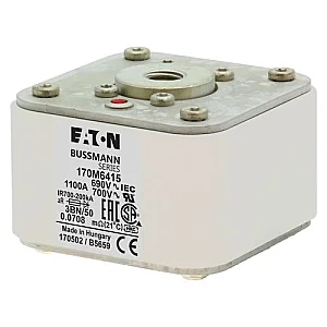 170M6415 - Fuse-link, high speed, 1100 A, AC 690 V, size 3, aR, IEC, UL, single indicator - Eaton