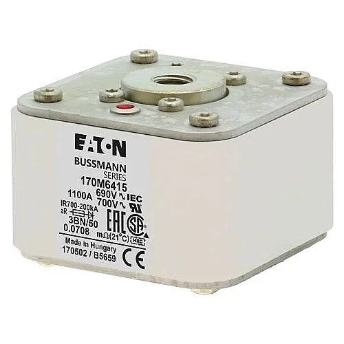 170M6415 - Fuse-link, high speed, 1100 A, AC 690 V, size 3, aR, IEC, UL, single indicator - 1