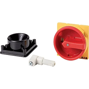 172840 - Handle, red/yellow, lockable, for metal shaft, for padlock, for P1 - Eaton