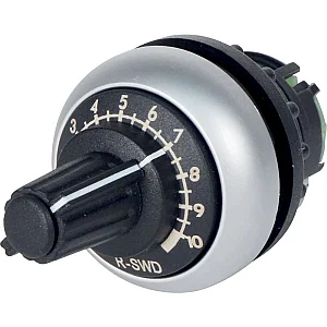 179292 - Potentiometer, Classical, M22, 22.5 mm, Bezel: titanium - Eaton