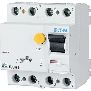 187409 - Residual current circuit breaker (RCCB), 40A, 4p, 30mA, type G/F - Eaton