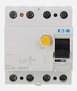 187410 - Residual current circuit breaker (RCCB), 63A, 4p, 30mA, type G/F - Eaton