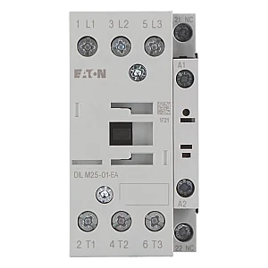 189916 - Dilm25-01-ea(rdc24) - Contactor, 3 Pole, 380 V 400 V 11 Kw, 1 Nc, Rdc 24: 24 - 27 V Dc, Dc Operation, Screw Terminals - Eaton