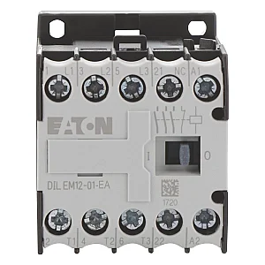 189990 - Dilem12-01-g-ea(24vdc) - Contactor, 24 V Dc, 3 Pole, 380 V 400 V, 5.5 Kw, Contacts N/c = Normally Closed= 1 Nc, Screw Terminals, Dc Operation - Eaton