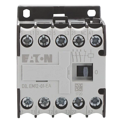 189990 - Dilem12-01-g-ea(24vdc) - Contactor, 24 V Dc, 3 Pole, 380 V 400 V, 5.5 Kw, Contacts N/c = Normally Closed= 1 Nc, Screw Terminals, Dc Operation - 1