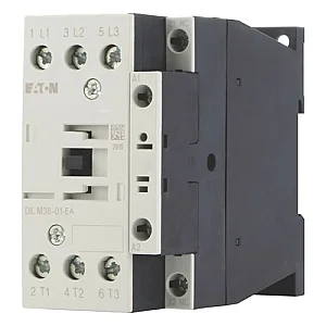 190007 - Dilm38-01-ea(230v50hz,240v60hz) - Contactor, 3 Pole, 380 V 400 V 18.5 Kw, 1 Nc, 230 V 50 Hz, 240 V 60 Hz, Ac Operation, Screw Terminals - Eaton