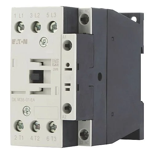 190007 - Dilm38-01-ea(230v50hz,240v60hz) - Contactor, 3 Pole, 380 V 400 V 18.5 Kw, 1 Nc, 230 V 50 Hz, 240 V 60 Hz, Ac Operation, Screw Terminals - 1