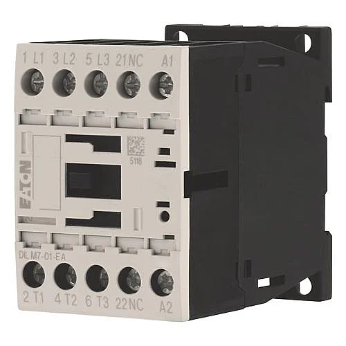 190027 - Dilm7-01-ea(230v50hz,240v60hz) - Contactor, 3 Pole, 380 V 400 V 3 Kw, 1 Nc, 230 V 50 Hz, 240 V 60 Hz, Ac Operation, Screw Terminals - 1