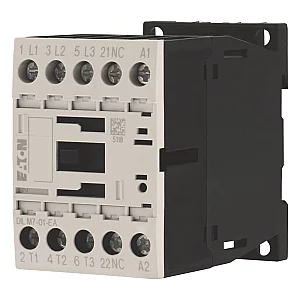 190028 - Dilm7-01-ea(24vdc) - Contactor, 3 Pole, 380 V 400 V 3 Kw, 1 Nc, 24 V Dc, Dc Operation, Screw Terminals - Eaton