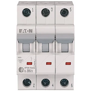 194778 - Hl-b6/3 - Miniature Circuit Breaker (mcb), 6 A, 3p, Characteristic: B - Eaton