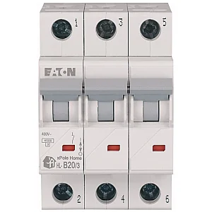 194782 - Hl-b20/3 - Miniature Circuit Breaker (mcb), 20 A, 3p, Characteristic: B - Eaton