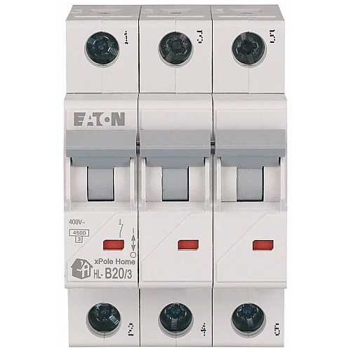 194782 - Hl-b20/3 - Miniature Circuit Breaker (mcb), 20 A, 3p, Characteristic: B - 1