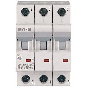 194785 - Hl-b40/3 - Miniature Circuit Breaker (mcb), 40 A, 3p, Characteristic: B - Eaton
