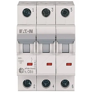 194788 - Hl-c6/3 - Miniature Circuit Breaker (mcb), 6 A, 3p, Characteristic: C - Eaton