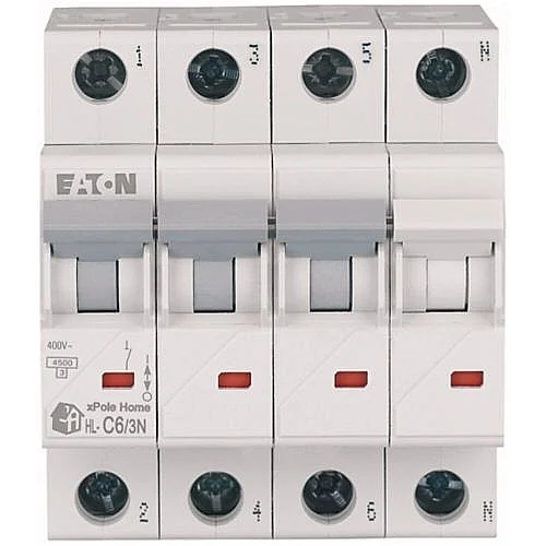 194808 - Hl-c6/3n - Miniature Circuit Breaker (mcb), 6 A, 3p+n, Characteristic: C - 1