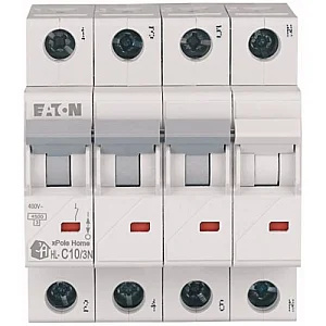 194809 - Hl-c10/3n - Miniature Circuit Breaker (mcb), 10 A, 3p+n, Characteristic: C - Eaton