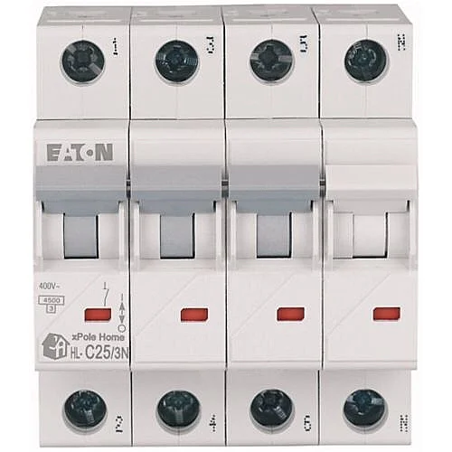 194813 - Hl-c25/3n - Miniature Circuit Breaker (mcb), 25 A, 3p+n, Characteristic: C - 1