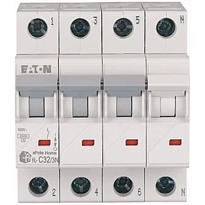 194814 - Hl-c32/3n - Miniature Circuit Breaker (mcb), 32 A, 3p+n, Characteristic: C - Eaton