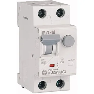 195123 - RCD/MCB combination, 25 A, 30 mA, MCB trip characteristic: B, 1p+N, RCD trip characteristic: AC - Eaton