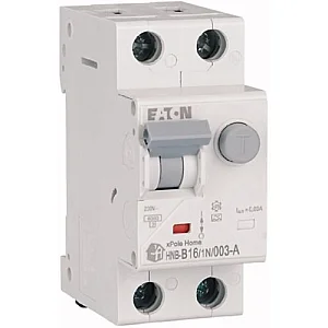 195133 - RCD/MCB combination, 16 A, 30 mA, MCB trip characteristic: B, 1p+N, RCD trip characteristic: A - Eaton