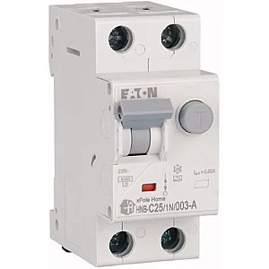 195141 - RCD/MCB combination, 25 A, 30 mA, MCB trip characteristic: C, 1p+N, RCD trip characteristic: A - Eaton