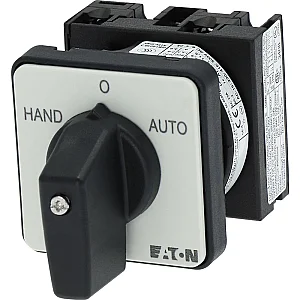 19872 - T0-1-15431/e - Changeoverswitches, T0, 20 A, Flush Mounting, 1 Contact Unit(s), Contacts: 2, 45 E, Maintained, With 0 (off) Position, Hand-0-auto, Design Number 15431 - Eaton