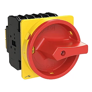19891 - P3-63/ea/svb/hi11 - Main Switch, P3, 63 A, Flush Mounting, 3 Pole, 1 N/o, 1 N/c, Emergency Switching Off Function, With Red Rotary Handle And Yellow Locking Ring, Lockable In The 0 (off) Position - Eaton