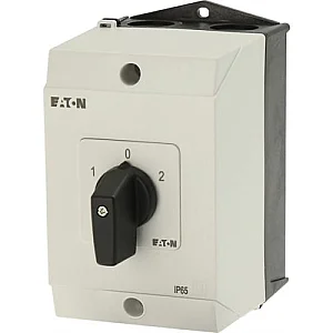 207123 - Changeoverswitches, T0, 20 A, surface mounting, 3 contact unit(s), Contacts: 6, 60 °, maintained, With 0 (Off) position, 1-0-2, Design number 8212 - Eaton