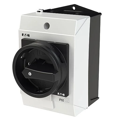 207152 - Main switch, T0, 20 A, surface mounting, 2 contact unit(s), 3 pole + N, STOP function, With black rotary handle and locking ring, Lockable in the 0 (Off) position - 1